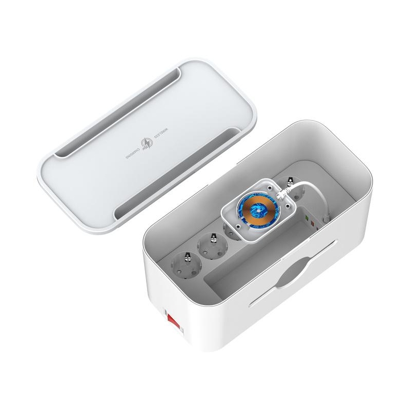 Listwa Antyprzepięciowa Z Zabezpieczeniem Energizer 5X Schuko 2X Usb-A 1X Usb-C 2500W 10A Kabel 2M Magnetic