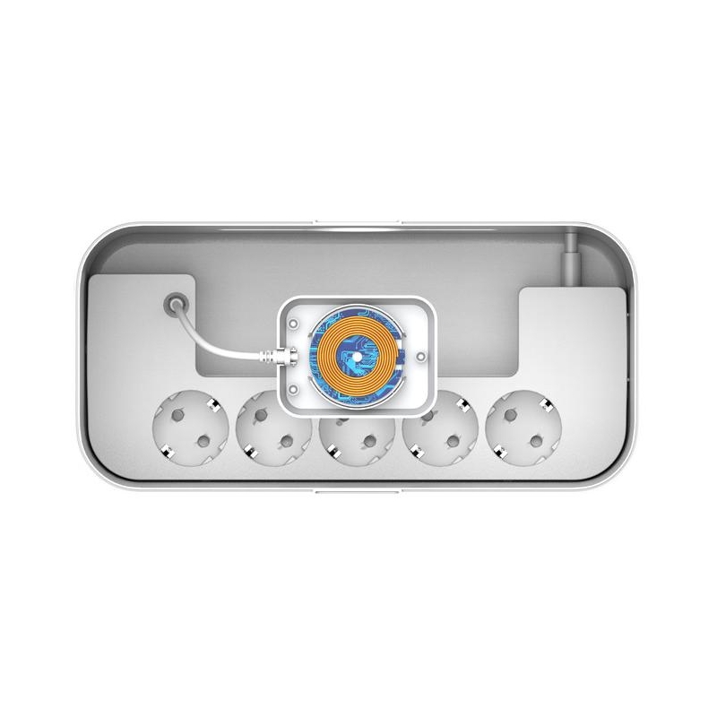 Listwa Antyprzepięciowa Z Zabezpieczeniem Energizer 5X Schuko 2X Usb-A 1X Usb-C 2500W 10A Kabel 2M Magnetic