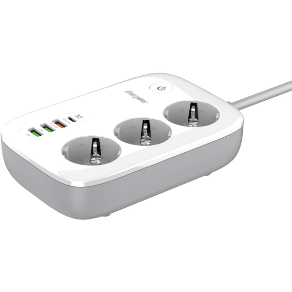 Listwa Zasilająca Smart Energizer Z Wi-Fi I App 3X Schuko 3X Usb-A 1X Usb-C 2500W 10A Kabel 2M