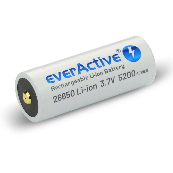Akumulator 26650 Li-Ion 3,7V Everactive 5200Mah Micro Usb (1 Szt.) Z Zabezpieczeniem