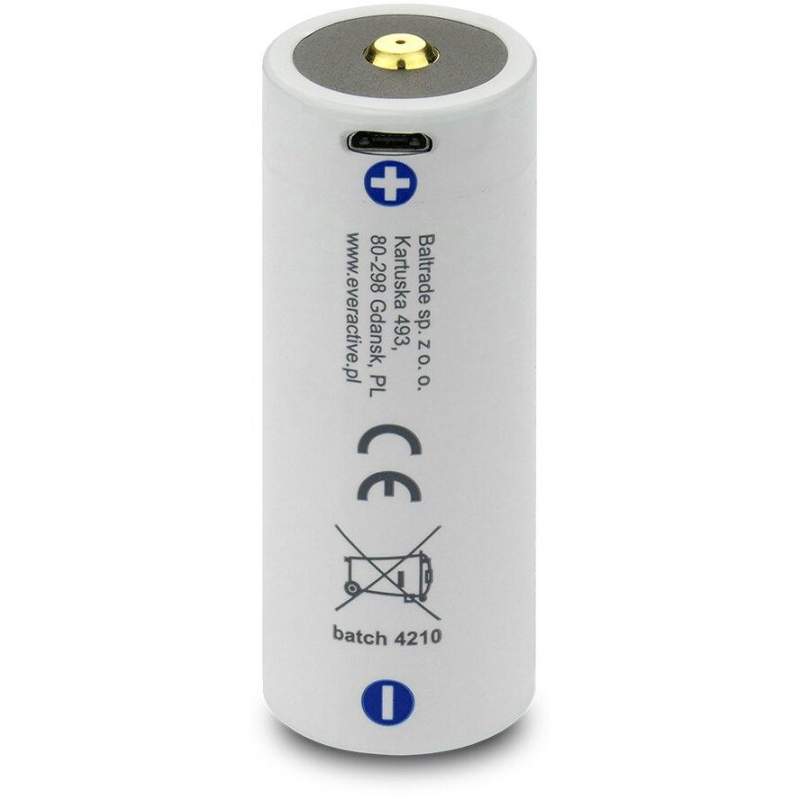 Akumulator 26650 Li-Ion 3,7V Everactive 5200Mah Micro Usb (1 Szt.) Z Zabezpieczeniem