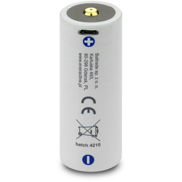 Akumulator 26650 Li-Ion 3,7V Everactive 5200Mah Micro Usb (1 Szt.) Z Zabezpieczeniem
