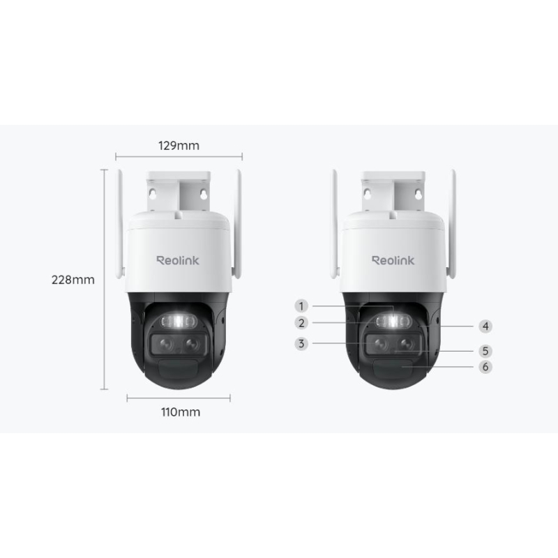 Kamera Ip Reolink Trackmix B770 Akumulatorowa (4Mp+4Mp) 8Mp Wi-Fi