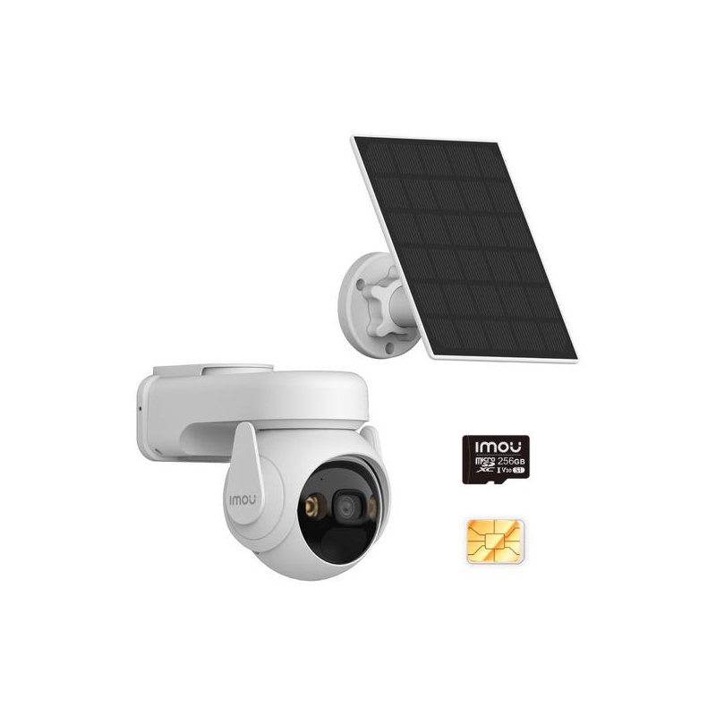 Kamera Ip Imou Cell Pt 4G Kit 3Mp Bateryjna Z Panelem Solarnym I Kartą Sim