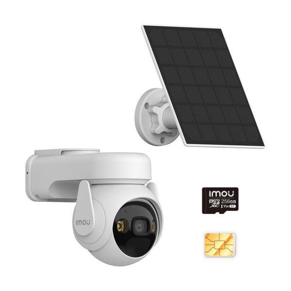 Kamera Ip Imou Cell Pt 4G Kit 3Mp Bateryjna Z Panelem Solarnym I Kartą Sim