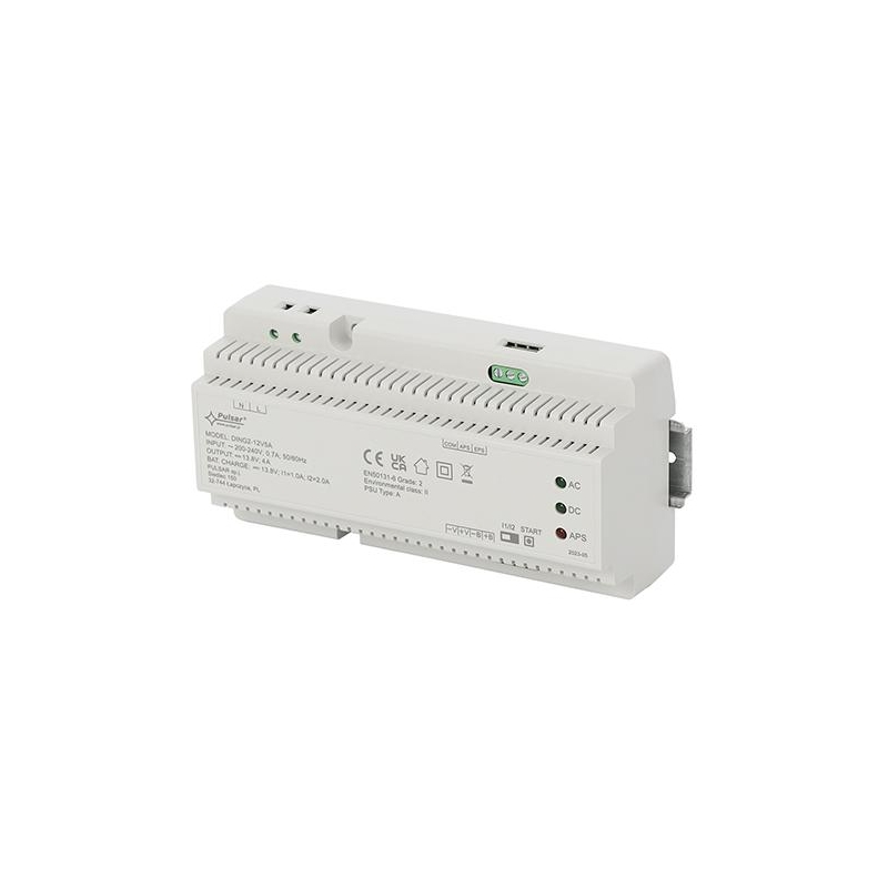 Zasilacz Buforowy Impulsowy Na Szynę Din Grade 2 Ding2-12V5A 13,8V 5A