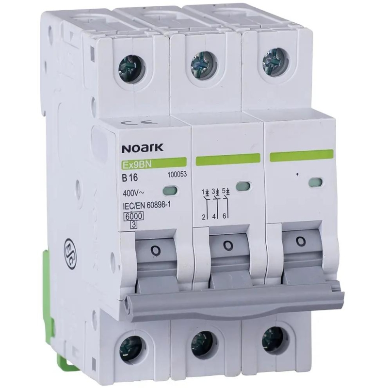 Wyłącznik Nadprądowy 6 Ka, C, 20A, 3P, Ex9Bn 3P C20 Noark 100144