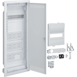 Rozdzielnica Hybrydowa Podtynkowa, 1 X12Modułów, 3X Płyta Montażowa, 1X Gniazdo 230V, Hager Volta Hybrid Vu601Plh