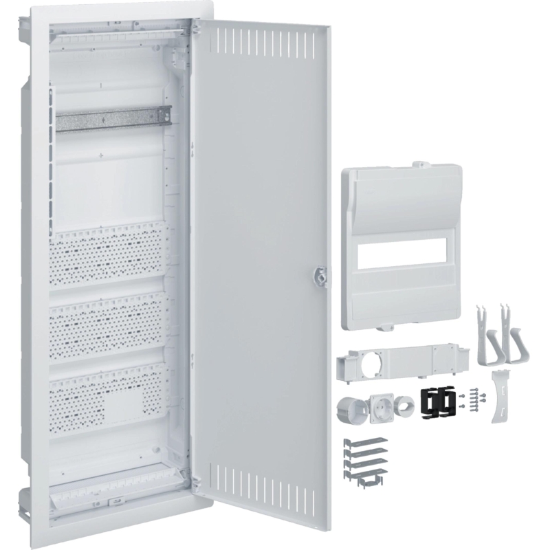 Rozdzielnica Hybrydowa Podtynkowa, 1 X12Modułów, 3X Płyta Montażowa, 1X Gniazdo 230V, Hager Volta Hybrid Vu601Plh