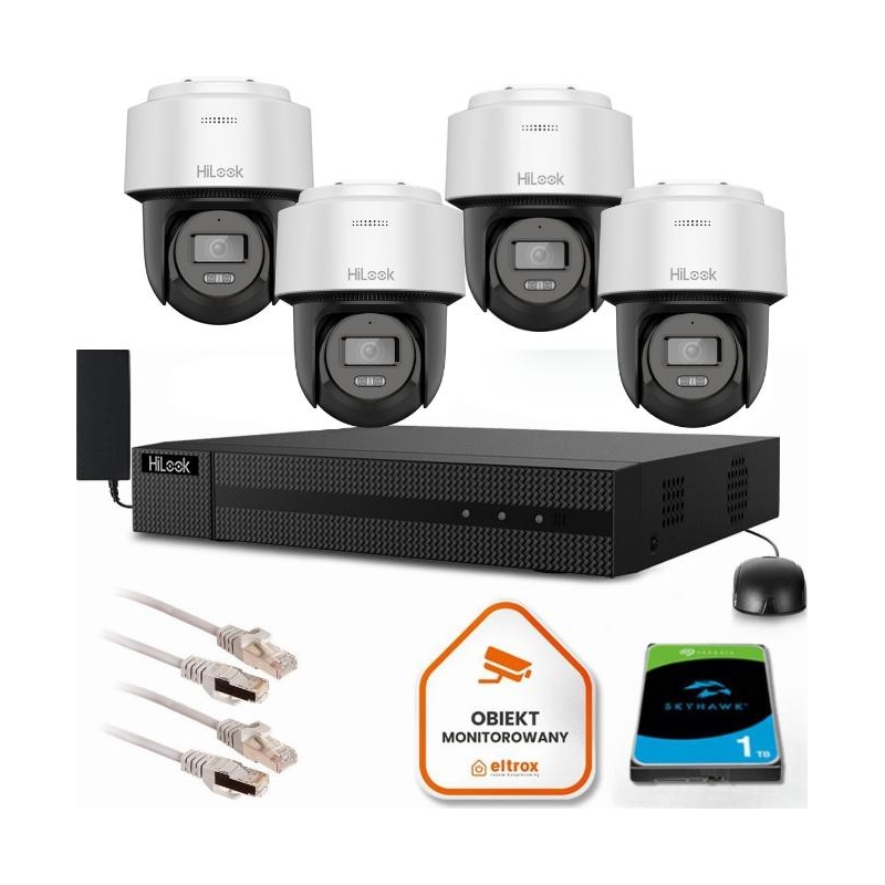 Zestaw Monitoringu Hilook 4 Kamery Ip Ptz 2Mp Ptz-N2Mp-P 2.8Mm