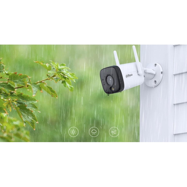 Zestaw Monitoringu Ip Dahua 2 Kamery Wi-Fi 5Mpx Aktywne Odtraszanie Led Ir Do 30M