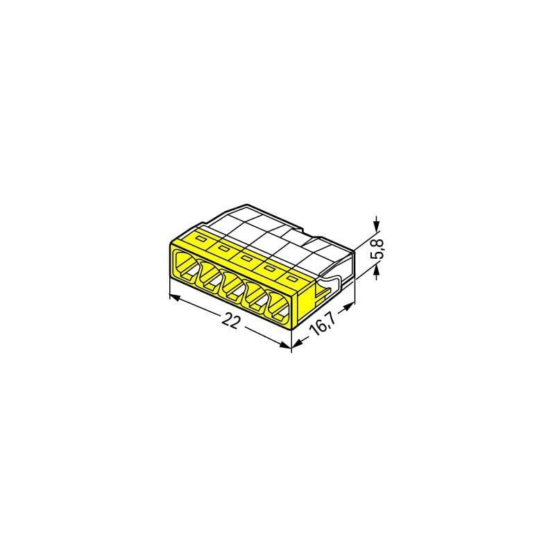 Szybkozłączka Drut 5X 0,5-2,5Mm2 Wago 2273-205 (Paczka 100Szt.)