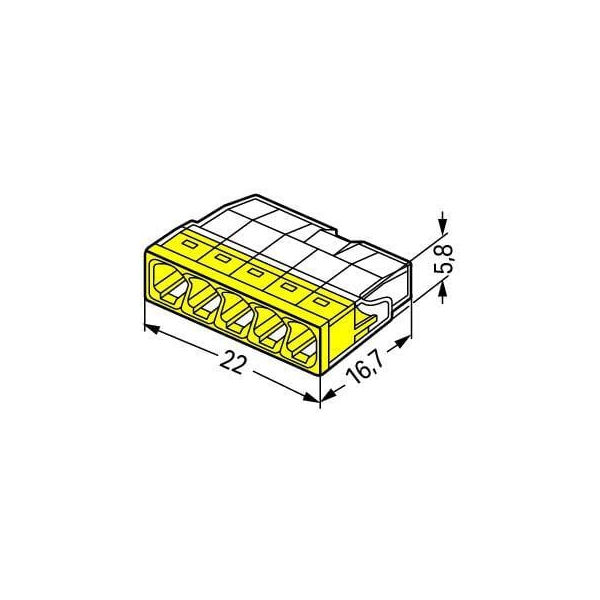 Szybkozłączka Drut 5X 0,5-2,5Mm2 Wago 2273-205 (Paczka 100Szt.)