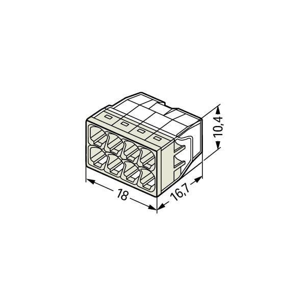Szybkozłączka Drut 8X 0,5-2,5Mm2 Wago 2273-208 (Paczka 50Szt.)