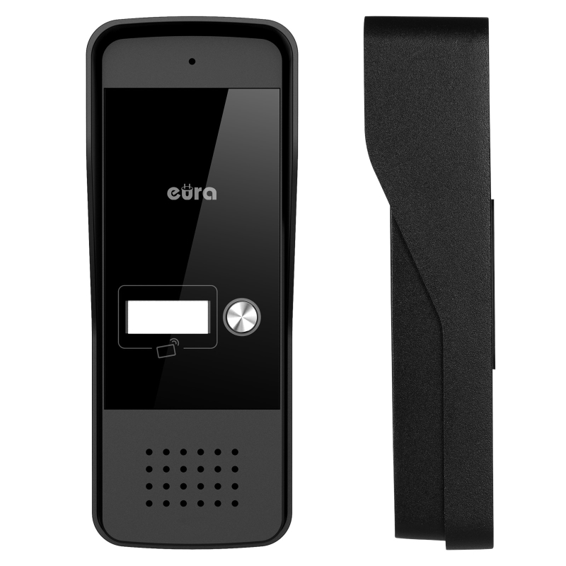 DOMOFON "EURA" ADP-25A3 - biały, jednorodzinny, słuchawkowy, obsługa 2 wejść, czytnik zbliżeniowy, wizytownik