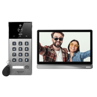 WIDEODOMOFON "EURA" VDP-30C5 - DC 15V, grafitowy, LCD 8", WiFi, otwieranie 2 wejść, AHD, Tuya, kaseta ze stali nierdzewnej, naty 2