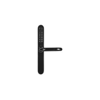 KLAMKA Z KONTROLEREM DOSTĘPU "EURA" ELH-30H4 black - wąska szyfrator mechaniczny, czytnik Mifare 13,56 MHz, czytnik biometryczny