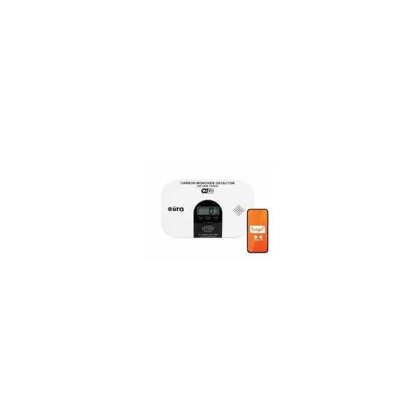 CZUJNIK CZADU WiFi "EURA" CD-53A2v2300-TY/B - certyfikat CNBOP-PiB - wyrób budowlany, DC 3V (2x LR6), LCD, 2 lata gwarancji, tes