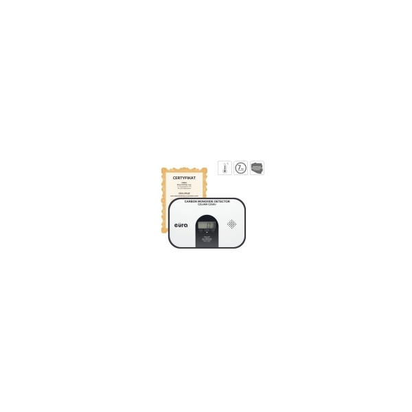 Czujnik czadu "Eura" CD-45A2  v.2- 7 lat gwarancji, DC 3V, wyświetlacz LCD, wolnostojący