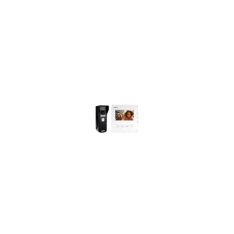 WIDEODOMOFON "EURA" VDP-52A3 "ATIRA" - biały, ekran 4,3", obsługa 2 wejść