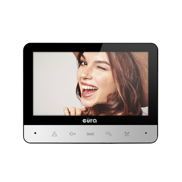 MONITOR "EURA" VDA-77A3 "EURA CONNECT" - LCD 7" otwieranie 2 wejść, pamięć