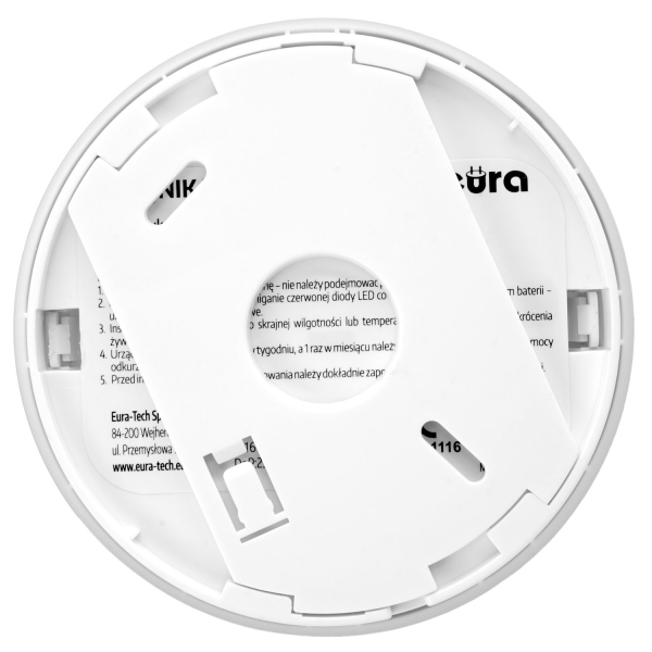 CZUJNIK DYMU "EURA" SD-13A2 - czujnik fotooptyczny, żywotność sensora i baterii 10 lat
