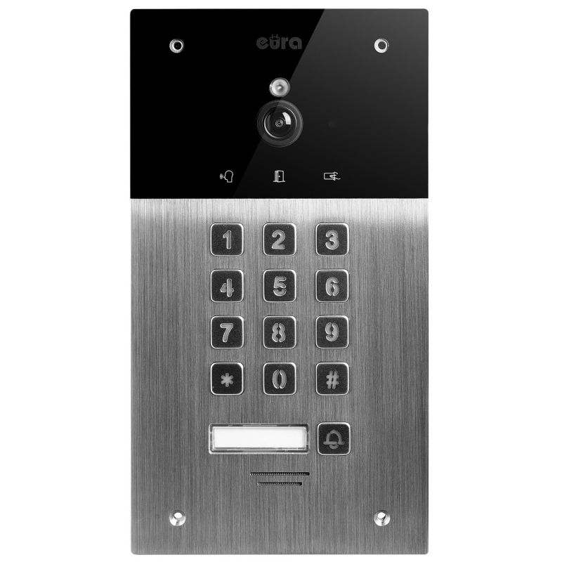 KASETA ZEWNĘTRZNA "EURA" VDA-40C5/P DC 15V, ze stali nierdzewnej, podtynkowa, czytnik breloków, szyfrator