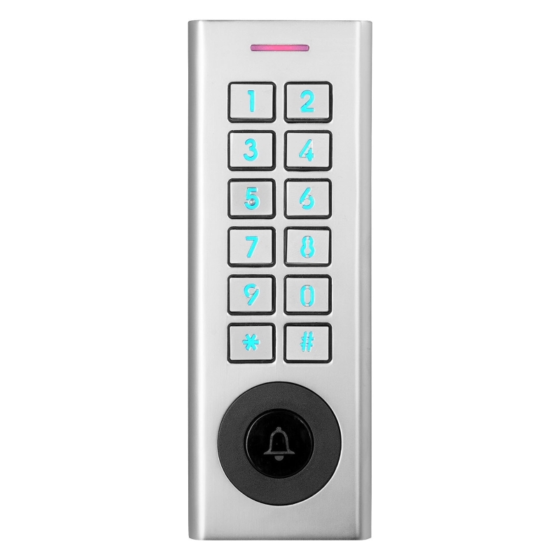 ZAMEK SZYFROWY "EURA" AC-93H5 DC-12-24V, natynkowy, szyfrator mechaniczny, czytnik Mifare 13,56 MHz, dzwonek, IP66, App TTLock