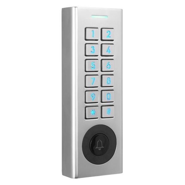 ZAMEK SZYFROWY "EURA" AC-93H5 DC-12-24V, natynkowy, szyfrator mechaniczny, czytnik Mifare 13,56 MHz, dzwonek, IP66, App TTLock