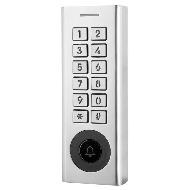 ZAMEK SZYFROWY "EURA" AC-93H5 DC-12-24V, natynkowy, szyfrator mechaniczny, czytnik Mifare 13,56 MHz, dzwonek, IP66, App TTLock