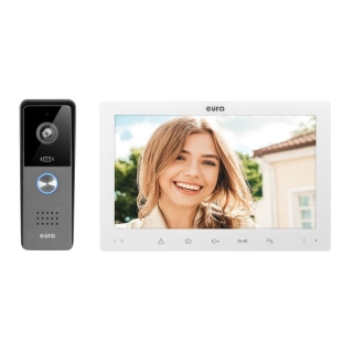 WIDEODOMOFON "EURA" VDP-85A3  - biały LCD 10'', WiFi, podświetlenie monitora, otwieranie 2 wejść, czytnik zbliżeniowy, AHD, Tuya 2