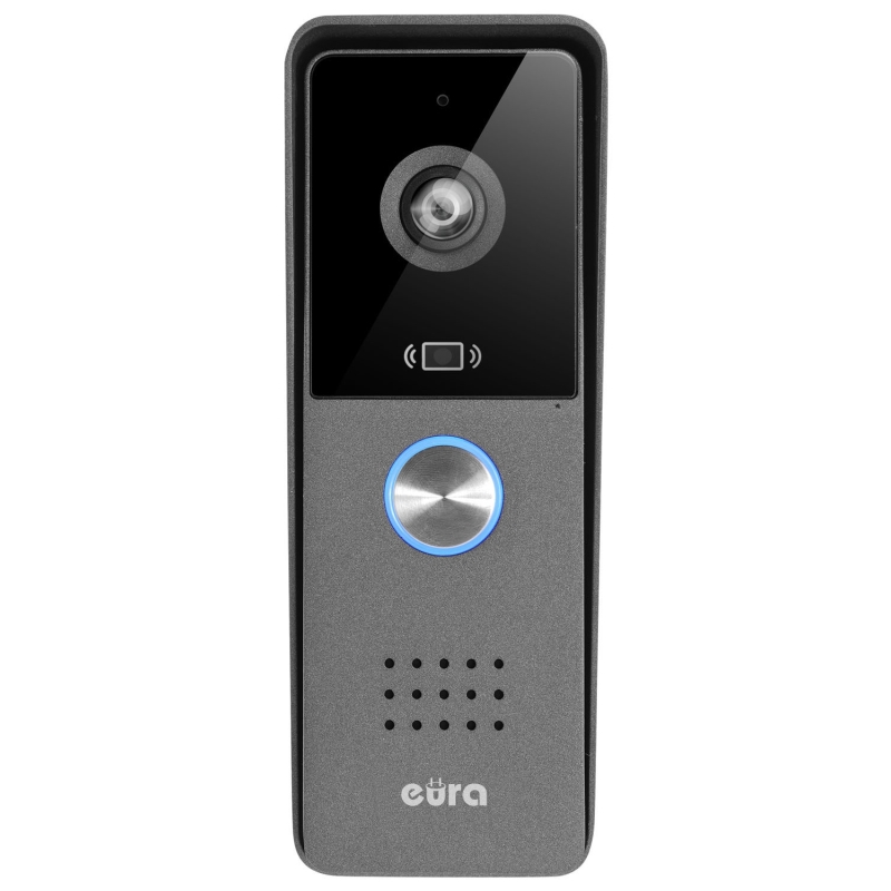 WIDEODOMOFON "EURA" VDP-85A3  - biały LCD 10'', WiFi, podświetlenie monitora, otwieranie 2 wejść, czytnik zbliżeniowy, AHD, Tuya