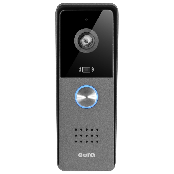 WIDEODOMOFON "EURA" VDP-85A3  - biały LCD 10'', WiFi, podświetlenie monitora, otwieranie 2 wejść, czytnik zbliżeniowy, AHD, Tuya