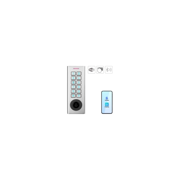 ZAMEK SZYFROWY "EURA" AC-93H5 DC-12-24V, natynkowy, szyfrator mechaniczny, czytnik Mifare 13,56 MHz, dzwonek, IP66, App TTLock