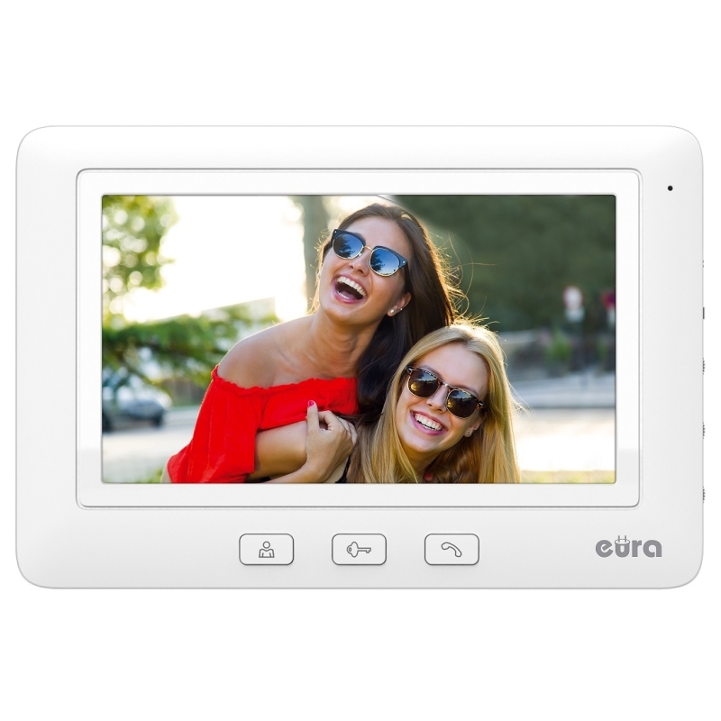 MONITOR "EURA" VDA-45A3-TY "CONNECT+" biały, 7'', otwieranie 1 wejścia, WiFi, AHD, Tuya