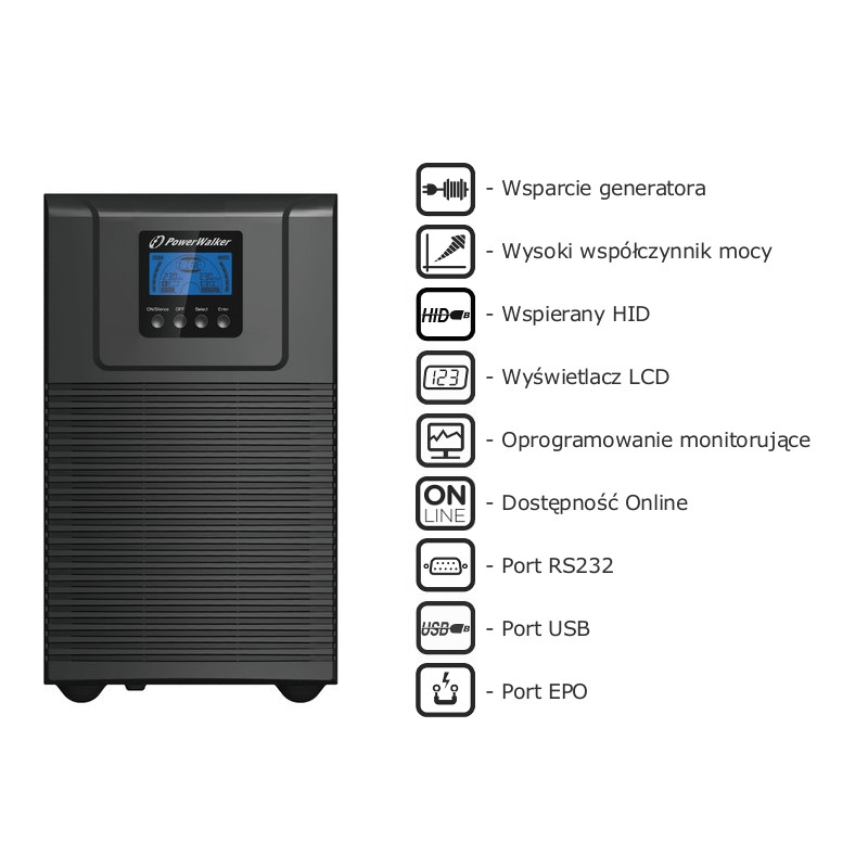 UPS ZASILACZ AWARYJNY PowerWalker VFI 3000 TG
