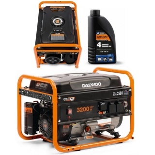 ZESTAW AGREGAT PRĄDOTWÓRCZY DAEWOO GDA 3500 2.8kW + GENERATOR OIL SAE 10W-30 DWO 600
