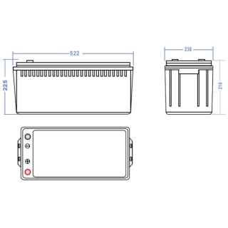 AKUMULATOR AGM Green Cell VRLA 12V 200Ah 2