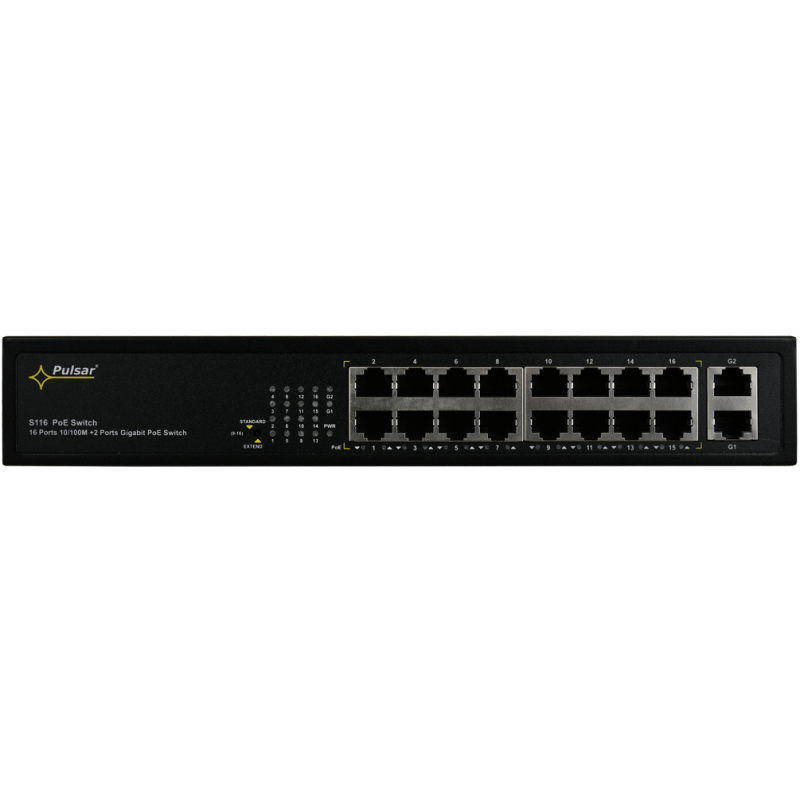 Switch PULSAR 16-portowy S116 do 16 kamer IP