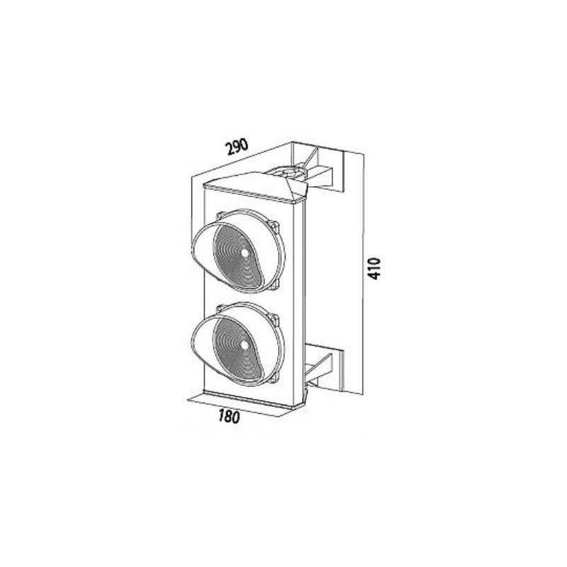 Semafor CAME PL0583 (2-komorowy: czerwone-zielone) 24V LED (001PL0583)