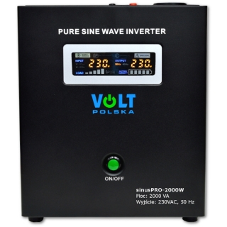 PRZETWORNICA VOLT POLSKA SINUSPRO-2000W 24V 1400/2000W 2
