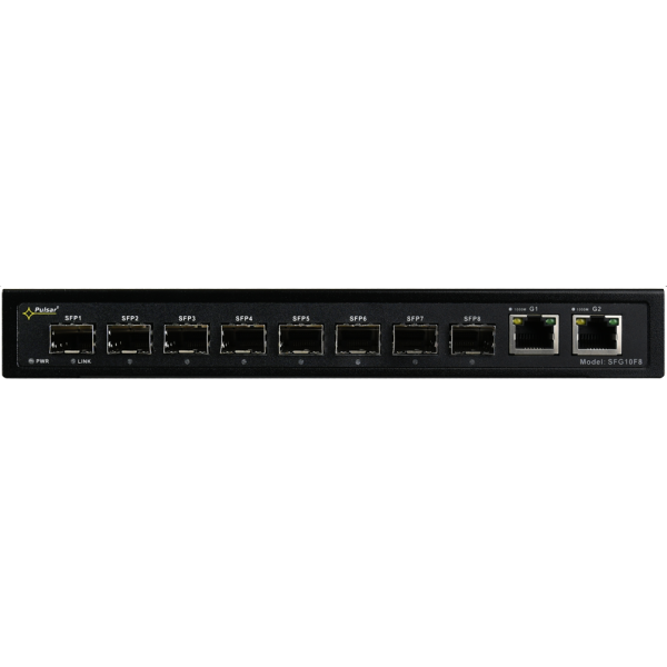 Switch optyczny PULSAR SFG10F8 (8xSFP, 2xRJ45)