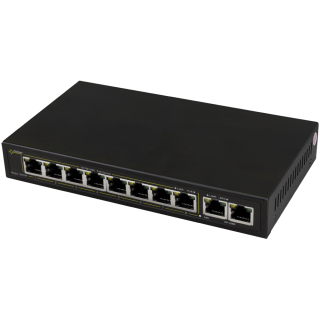 SWITCH POE PULSAR SG108 10-PORTÓW (8xPoE + 2xUPLINK)